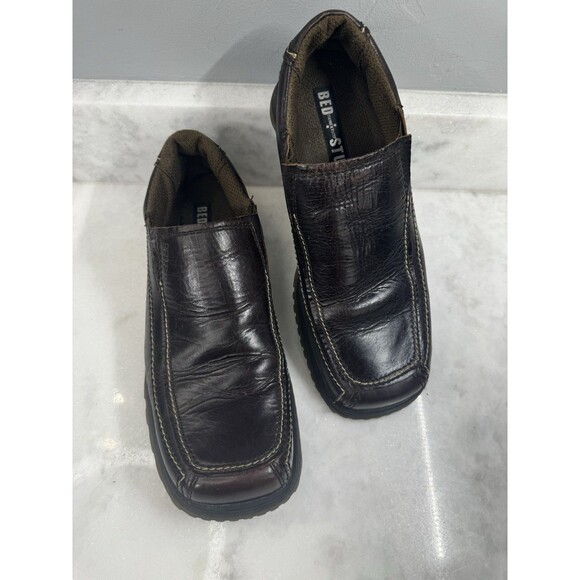 Bed Stu Brown Leather Mocs Loafers Slip-On Men's 11 - Y2K 90s Vintage - Picture 1 of 11